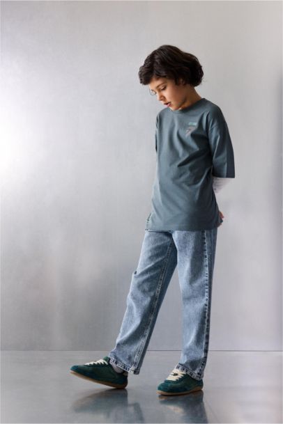 Wıde Leg Jean Pantolon Erkek Çocuk