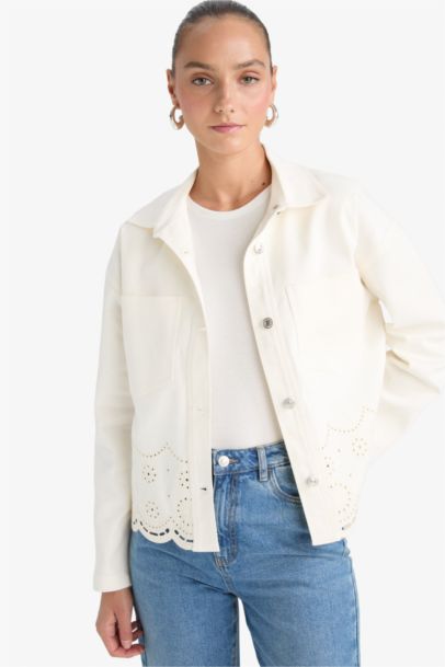 Regular Fit Shirt Collar Gabardine Blazer