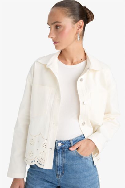 Regular Fit Shirt Collar Gabardine Blazer