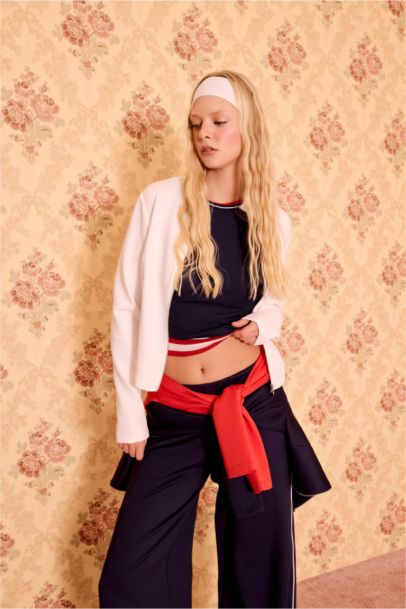 Standard Fit High Neck Scuba Fabric Cardigan