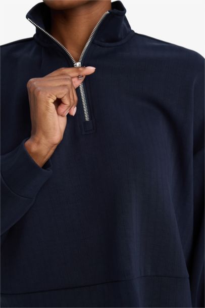 High Neck Modal Sports Sweatshirt