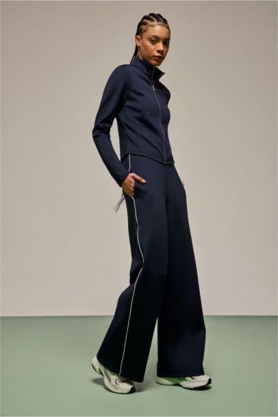 Wide Leg Scuba Fabric Sweatpants