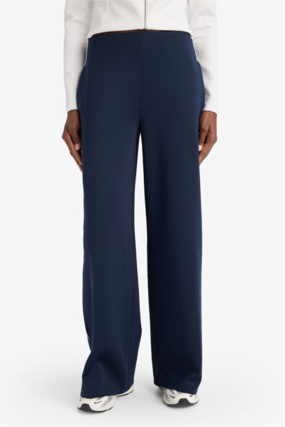 Wide Leg Scuba Fabric Sweatpants