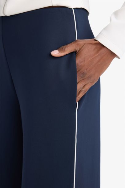 Wide Leg Scuba Fabric Sweatpants