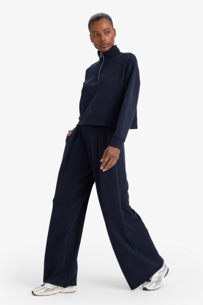 بنطرون بجامة رياضي وايد ليج برجل واسع