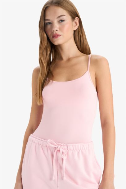 İnce Askılı Basic Düz Çıtçıtlı Body