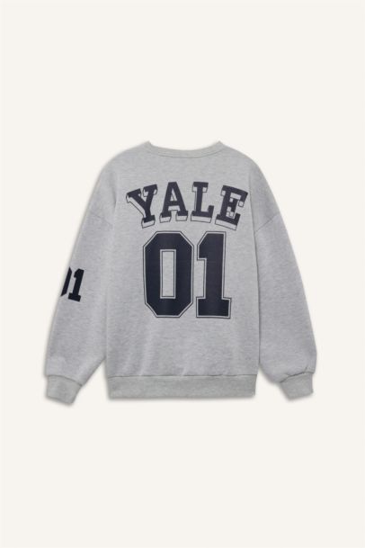 Yale University Oversize Fit Crew Neck Sweatshirt