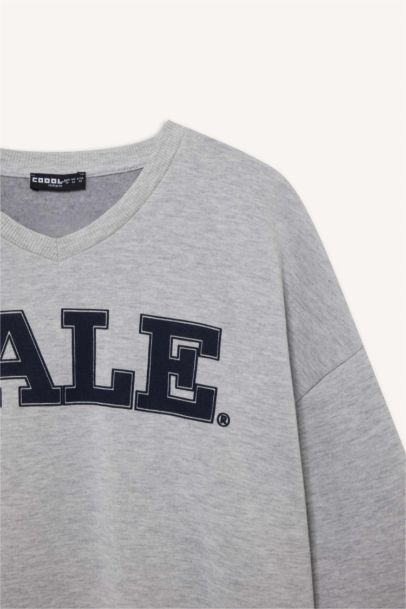Yale University Oversize Fit Crew Neck Sweatshirt