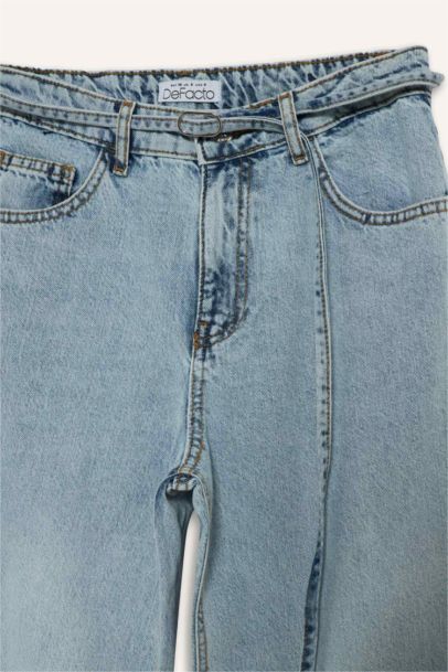 Straight Wide High Waist Straight Leg Long Jeans