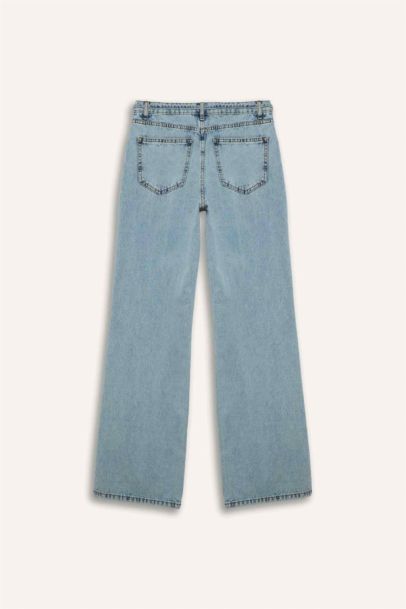Straight Wide High Waist Straight Leg Long Jeans