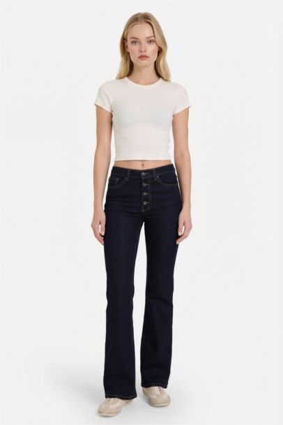 Mia Flare Fit Normal Waist Straight Leg Jeans