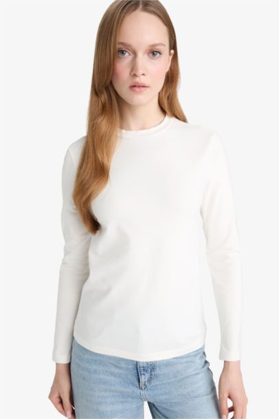 Slim Fit Half Turtleneck Long Sleeve Tunic