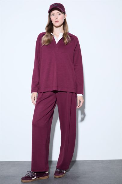 Regular Fit Boat Collar Long Sleeve Tunic