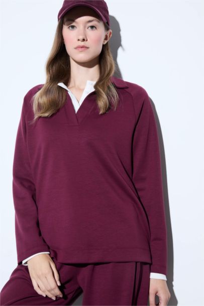 Regular Fit Boat Collar Long Sleeve Tunic