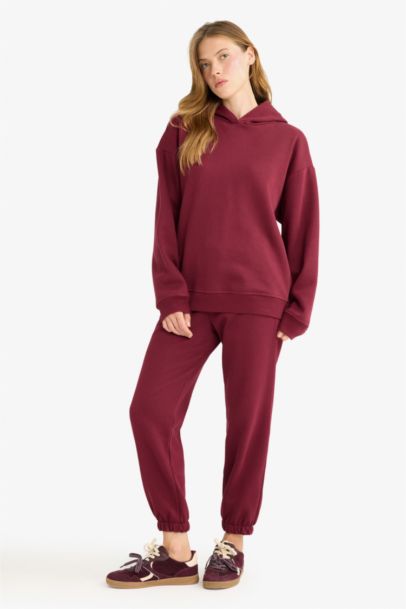 Basic Düz Cepli Beli Bağcıklı Kalın Jogger Eşofman Altı