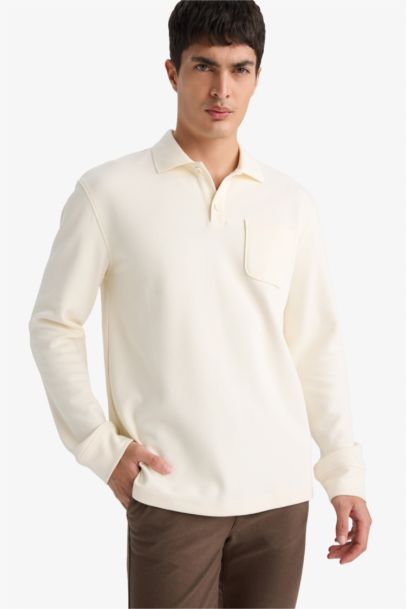 Long Sleeve Polo Collar T-Shirt