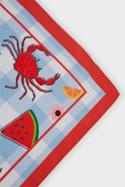 Kadın Desenli Fular