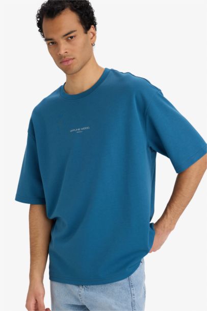 Boxy Fit Crew Neck Short Sleeve T-Shirt