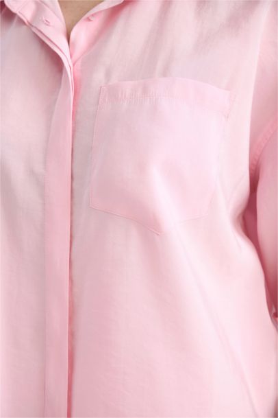 Рубашка с коротким рукавом Loose Fit из модала для женщин