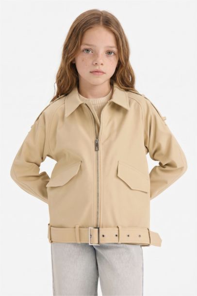 معطف ترانش كوت بناتي بياخة قميص