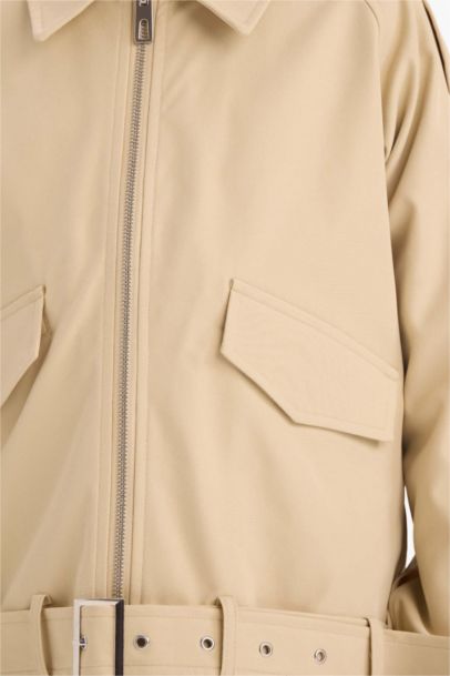 معطف ترانش كوت بناتي بياخة قميص