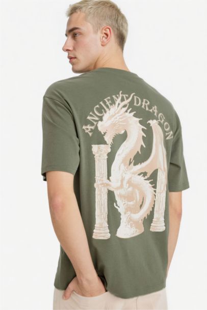 Футболка Boxy Fit с принтом из 100% хлопка