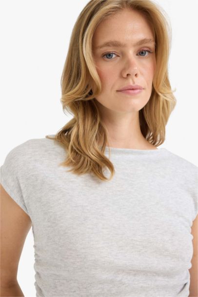 Slim Fit Ribana Boat Collar Tank Top