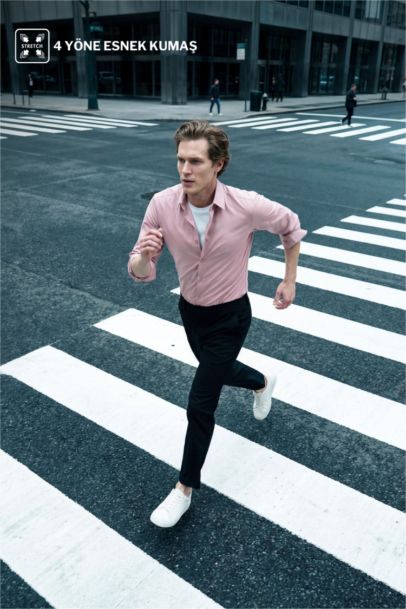 Chemise basique à manches longues Coupe slim