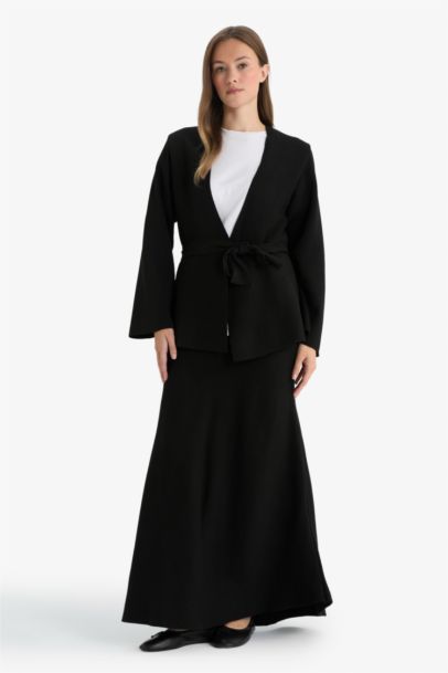 A Cut Knitwear Skirt