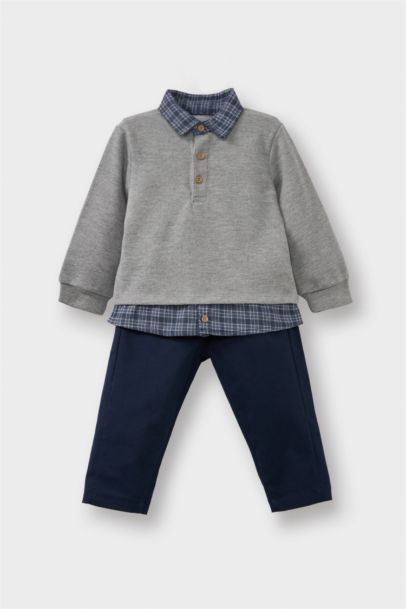 Ensemble Sweatshirt à col polo et Pantalon pour bébé garçon
