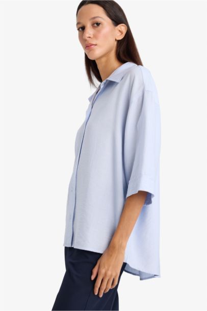 Рубашка с коротким рукавом оверсайз крэш для женщин