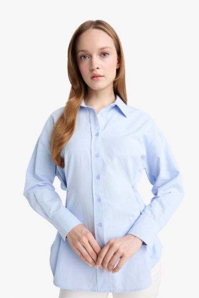 Regular Fit Oxford Long Sleeve Tunic