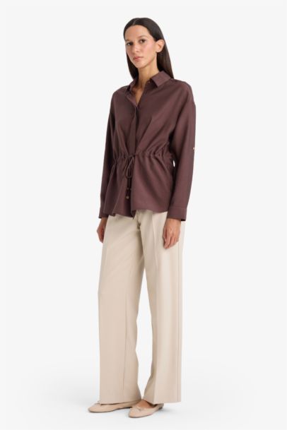 Рубашка с длинным рукавом стандартного кроя для женщин