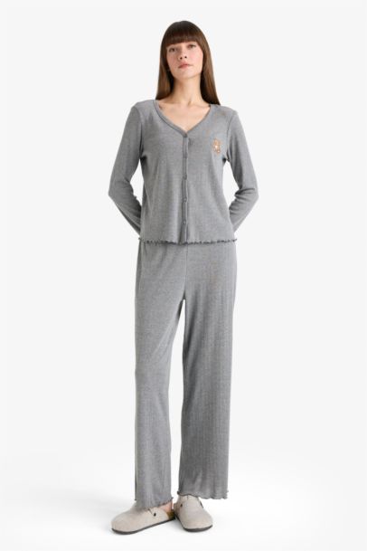 Fall in Love Regular Fit Top Bottoms 2 Piece Pajama Set