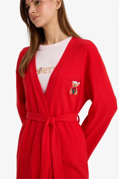 Christmas Themed Regular Fit Welsoft Plush Dressing Gown