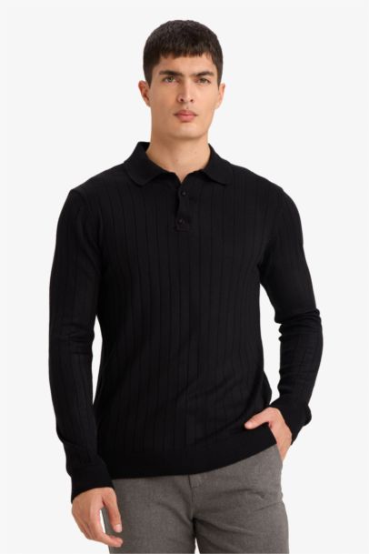 Standard Fit Polo Collar Knitwear Pullover