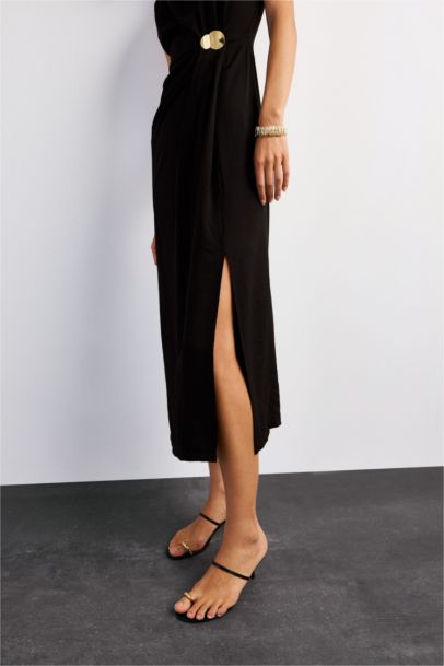 Slim Fit Poplin Sleeveless Dress