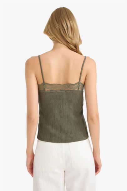 Fitted Bürümcük Dantel Atlet