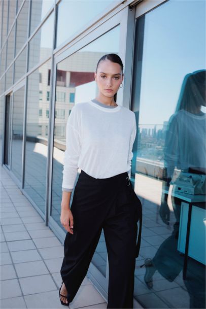 Relax Fit Crew Neck Long Sleeve T-Shirt