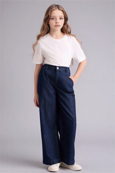 بنطرون جينز بناتي قصة مريحة