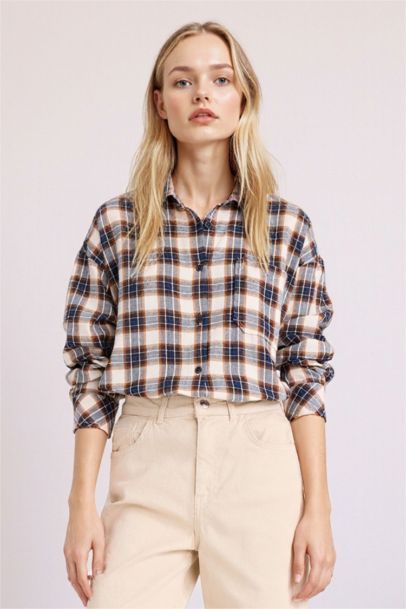 Shirt Collar Flanel Long Sleeve Shirt