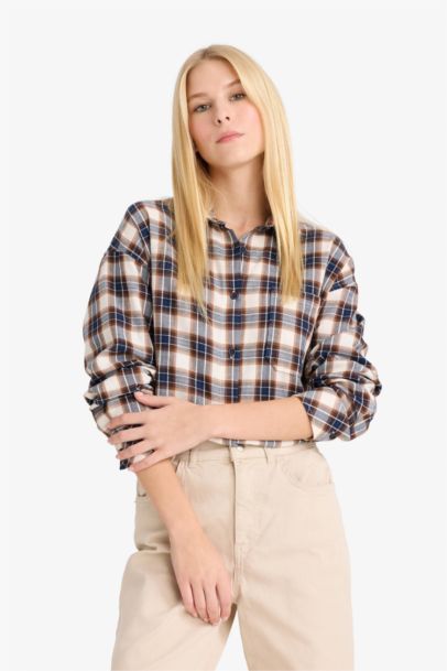 Shirt Collar Flanel Long Sleeve Shirt