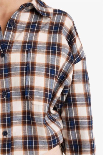 Shirt Collar Flanel Long Sleeve Shirt