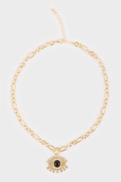 Woman Necklace with Black Eye Detail