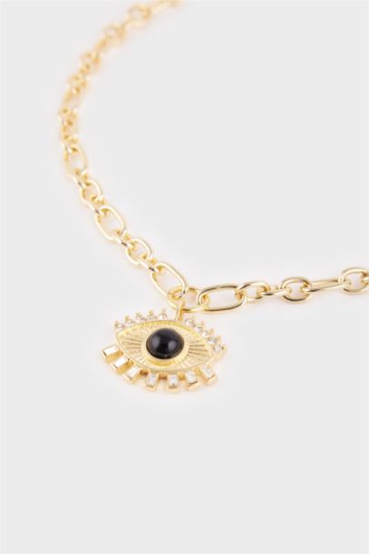 Woman Necklace with Black Eye Detail