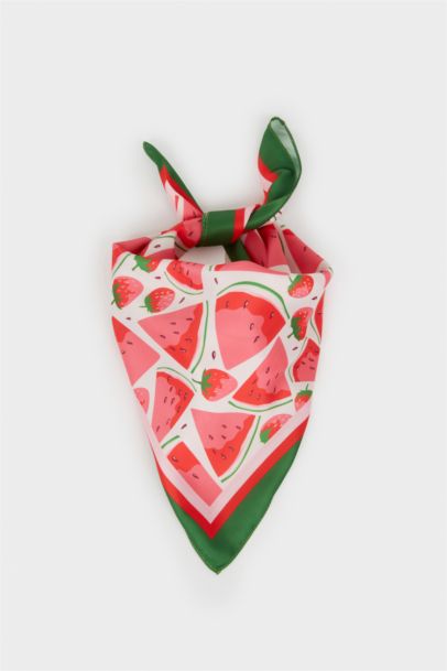 Kız Çocuk Desenli Saten Fular