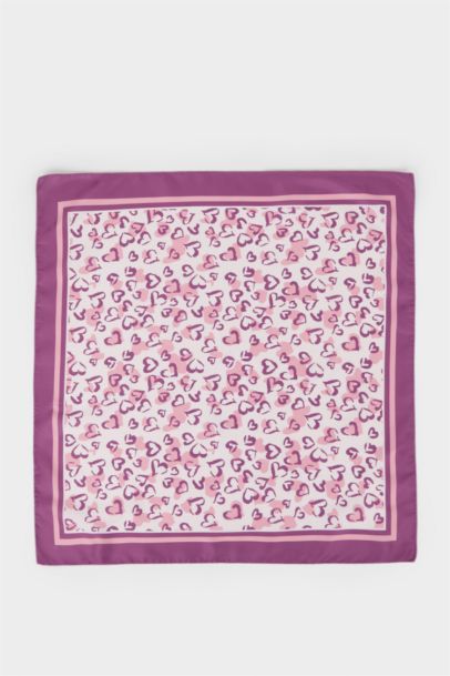 Kız Çocuk Desenli Saten Fular