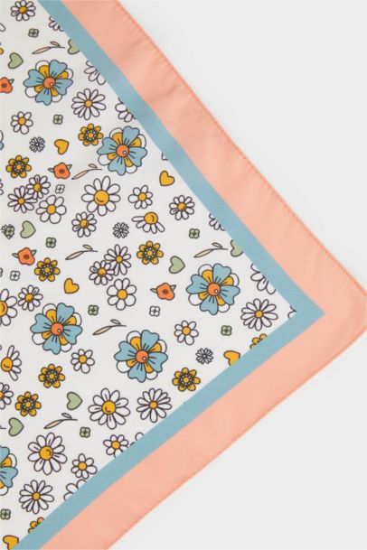 Kız Çocuk Desenli Saten Fular