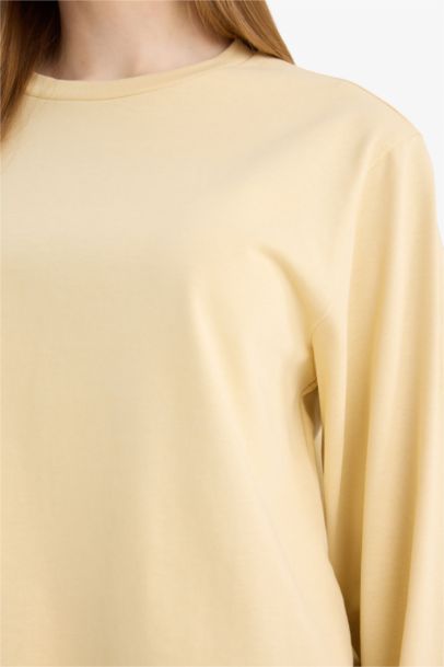 Regular Fit Crew Neck Long Sleeve Tunic