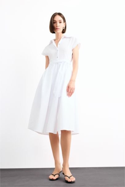 Terry Cotton Short Sleeve Long Length Dress
